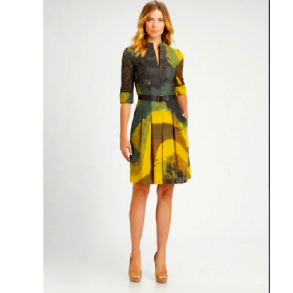 AKRIS Garden-Print Cotton Voile Dress